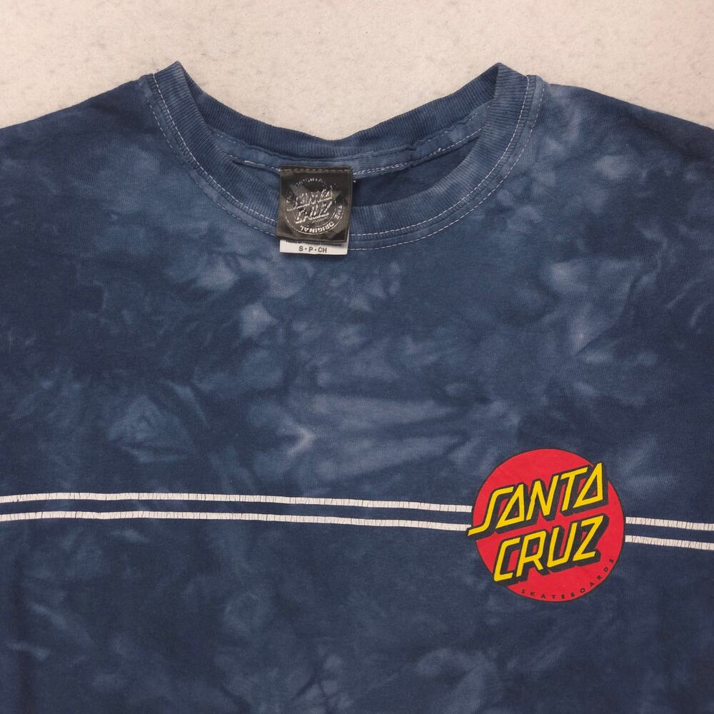 Santa Cruz Casual Crew Neck Short Sleeve Graphic T Shirt Mens Size S Blue